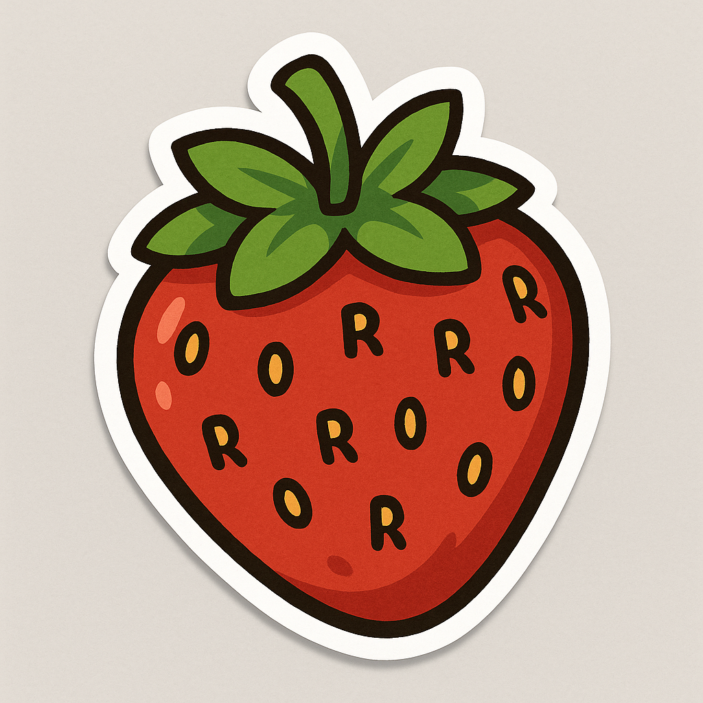 A strawberry with 6 R's