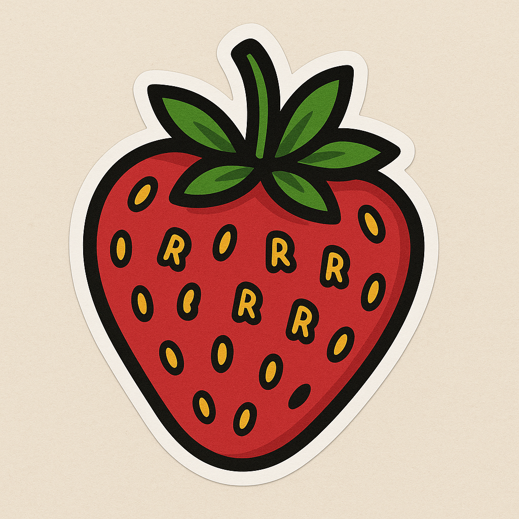 A strawberry with 5 R's
